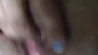 أصابع زوجة الهواة مثل مجنون